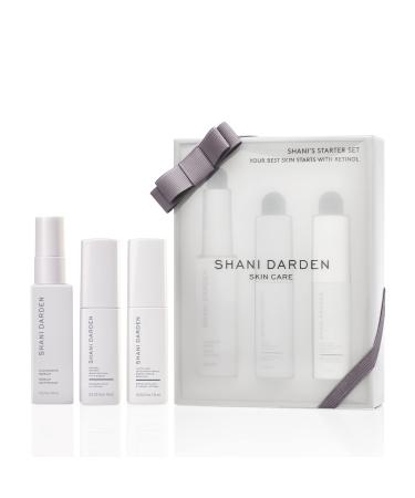SHANI DARDEN SKINCARE Starter Set Travel Size Cleansing Serum Retinol Reform Anti-Aging Serum and Lactic Acid Face Serum for the Appearance of Glowing and Smooth Skin (3 Pack)