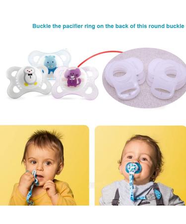 10pcs White Silicone Adapter Rings for Button Style Baby Pacifier Clips - Buy Online on SooperMarket.com