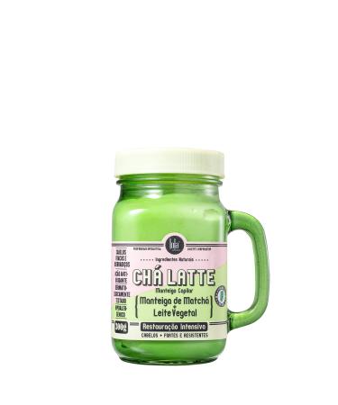 Lola Brasil - Linha Cha Latte - Mascara Capilar Manteiga de Matcha e Leite Vegetal 300 Gr - (Latte Tea Collection - Matcha Butter & Vegetable Milk Hair Mask Net 10.58 Oz)