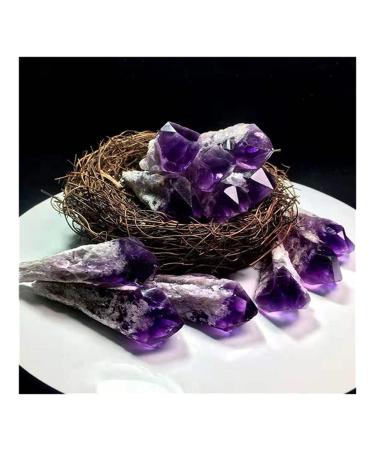 3pcs Natural Rough raw Gemstone Purple Amethyst Cluster Minerals for Teaching Crafts HOMEZHOU