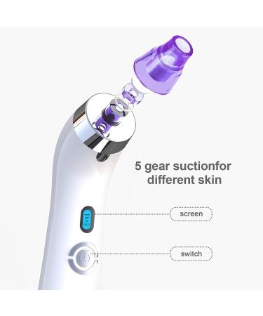 POPPYO Blackhead Vacuum - Electric Facial Pore Cleaner for Women (Purple) - Buy Online on SooperMarket.com