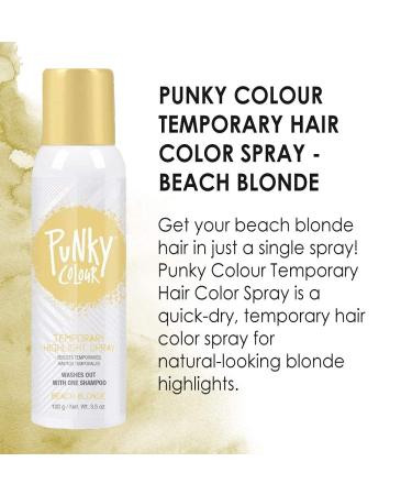 Punky Temporary Hair Highlight Spray Beach Blonde 3.5 oz 2-Pack 3.5 Ounce (Pack of 2) Beach Blonde - Buy Online on SooperMarket.com
