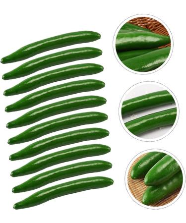 Abaodam 20 Pcs Cucumber Model Green Plants Lifelike Vegetables Realistic Vegetable Window Fake Cucumber Greenx2pcs 24X3CMx2pcs - Buy Online on SooperMarket.com