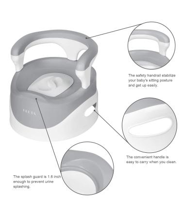 HEETA Potty Chair for Boys Girls Kids Toddler  Non Slip Potty Training Toilet with Lid and Removable Container  Easy Clean (Grey) Gray - Buy Online on SooperMarket.com