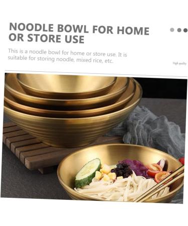 NAMOARLY 1pc Japanese Ramen Bowl Stainless Cereal Bowls for Kitchen Porridge Bowl Drop Resistant Cooking Bowl Noodle Serving Bowl Ramen Noodle Bowl Large Ramen Bowls Prep Bowl Fruit - Buy Online on SooperMarket.com