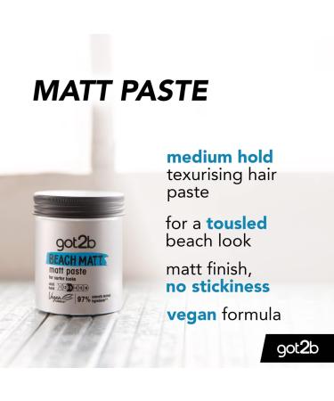 Got2b Beach Matt Medium Hold Hair Paste 100ml - Matt Texture, No Stickiness - Buy Online on SooperMarket.com