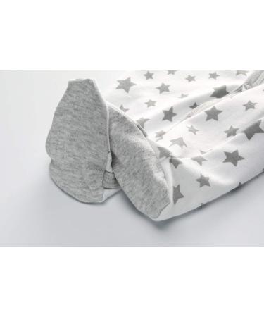 MAMIMAKA Cotton Baby Rompers Pajamas 9-12 Months - Grey | Long Sleeve Footed Bodysuits for Boys and Girls - Buy Online on SooperMarket.com