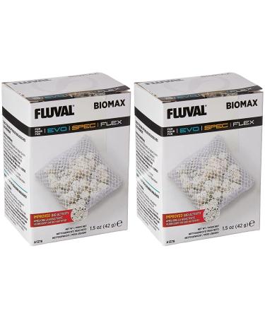 Fluval Biomax organic rings with a complex poral system for user bacteria suitable for Flex 34 l 57 l and 123 l as well as the Spec 1 3 and 5 aquariums 42g (pack with 2) 42 g (2 pack)