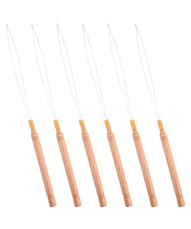 HIXNUG Hair Extension Loop Needle Hair Extension Tools Threading Threader Pulling Hook Tool Feather Extension Loop Needle for Salon DIY Accessories (6)