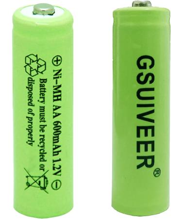 Buy Ni-Mh AA 600mAh 1.2V Rechargeable Batteries for Outdoor Solar Lights - 4 Pack - Buy Online on SooperMarket.com