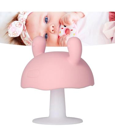 Silicone Mushroom Teething Toy for Infants 4+ Months - Pink - Buy Online on SooperMarket.com