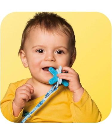 Bite and Relax Teether with Clip - Blue | Promotes Dental Hygiene | Soothes Painful Gums | 4+ Months - Buy Online on SooperMarket.com