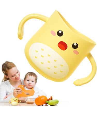 Children's Dinosaur Bathroom Cup | Zorq Yellow Double Handle Toothbrush Accessory for Kids - Buy Online on SooperMarket.com