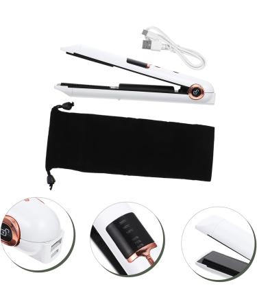 Wireless Curling Iron & Hair Straightener - Portable Curling Wand for Effortless Hair Styling - 21x4x3.5CM White - Buy Online on SooperMarket.com