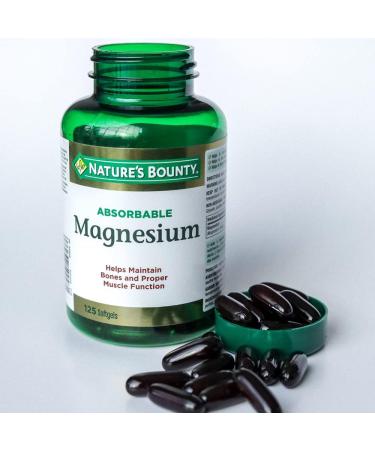 Nature's Bounty Magnesium 125 Liquid Softgels - Enhanced Absorption - Capsules - Buy Online on SooperMarket.com