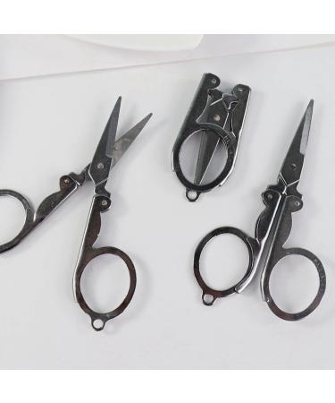 Buy Foldable Stainless Steel Eyebrow Scissors & Nose Hair Trimmer - Perfect Beauty Tool for Beard Mustache & Eyelash Care | International Shipping - Buy Online on SooperMarket.com