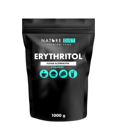 Nature Diet - Erythritol 1000 g Natural Sweetener Zero Calories Sugar Replacement Sugar Substitute 1 kg (Pack of 1)