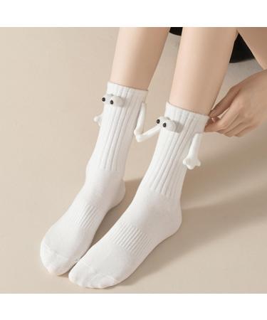 Couple Holding Hands Magnetic Suction 3D Doll Socks - Funny Unisex Couple Socks (2pcs Black) - Buy Online on SooperMarket.com