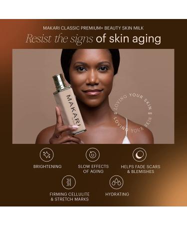 Buy Makari Premium+ Body Brightening Beauty Milk - 4.57 fl oz | Anti-Aging Lotion for Smooth, Radiant Skin | Diminish Dark Marks & Discolorations - Buy Online on SooperMarket.com