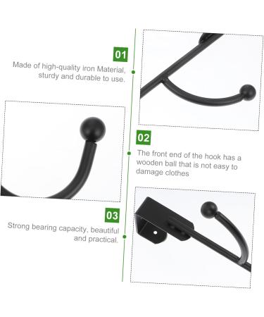 ABOOFAN 2pcs Door Hook Hat Hanger Over Door Clothes Hanger Rack Bathroom Towel Hooks Organizer Ordinary - Buy Online on SooperMarket.com