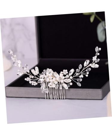 Mikinona Pearl Comb Wedding Hairpin Hair Side Comb Comb Hairpin Comb Bride Headdress Bride Hair Comb Bridal Headdress Wedding Hair Accessories Pearl Hair Pin Rhinestone Hairpins - Buy Online on SooperMarket.com