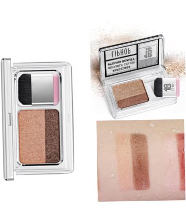 Eyeshadow Lazy Double Colors Glitter Eyeshadow Waterproof Long Lasting for Beginner Pearl Camel Two-Color Eyeshadow Double Colors Glitter Eye Shadow Palette Eyeshadow for Beignner Eyeshadow With Glit Assorted Color - Buy Online on SooperMarket.com