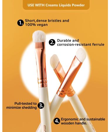 Eyeshadow Brush EIGSHOWBEAUTY Professional Eye Shadow Brush with Saikoho Goat Hair Premium Eye Makeup Brush For Blending Smudging Shading (E831) - Buy Online on SooperMarket.com
