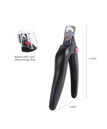 Adjustable Acrylic Nail Clippers with Sizer for Manicures - Nail Trimmer and Cutter for DIY Nail Art in Black - Buy Online on SooperMarket.com