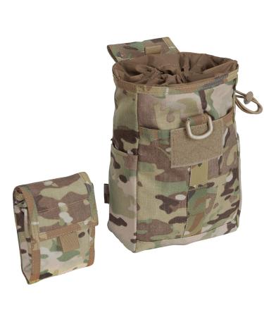 EXCELLENT ELITE SPANKER Molle Dump Pouch Drawstring Magazine Utility Pouch Folding Dump Pouch Waist Bag Multicam