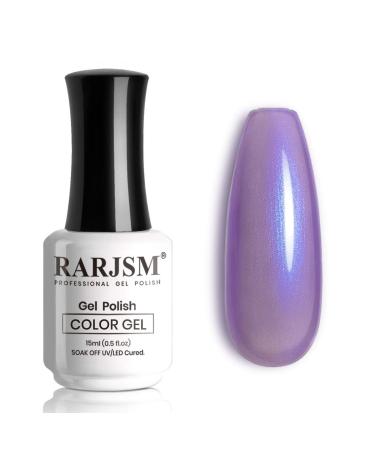 RARJSM Pearl Gel Nail Polish 15ML Lavender Gel Polish UV LED Nail Lamp Required Quick Dry Shell Shiny Nail Gel Polish Varnish for Nail Starter RAR101