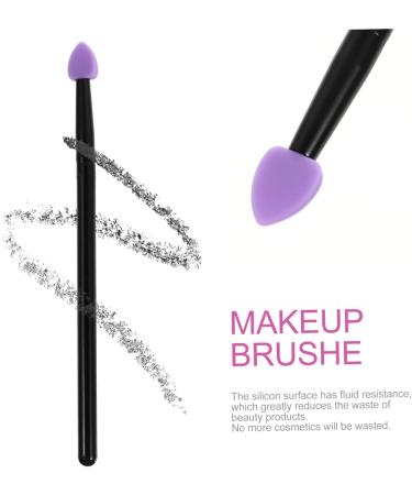 Healeved 5pcs Silicone Eyeshadow Brush Cream Eyeshadow Plastic Handle Simple Applicator Brush Purple - Buy Online on SooperMarket.com