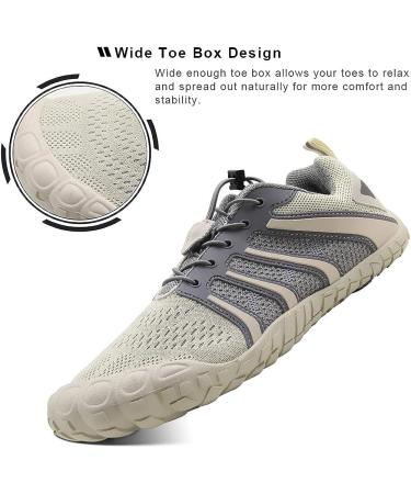 Oranginer Men's Barefoot Shoes - Minimalist Cross Training Shoes for Men - Big Toe Box - Size 6.5, Beige - Buy Online on SooperMarket.com