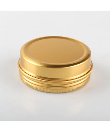 Zeoabsy 24 Pack 60ml Gold Aluminum Cans - Empty Round Cream Containers with Screw Cap & Viewing Window for DIY Ointments Candles Cosmetics & Shaving Soap - Buy Online on SooperMarket.com