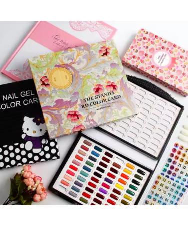 120 Color Nail Art Display Color Chart Book Display Salon Color Gel Nail Polish Pattern Designs Nail Art Tips Storage Tools