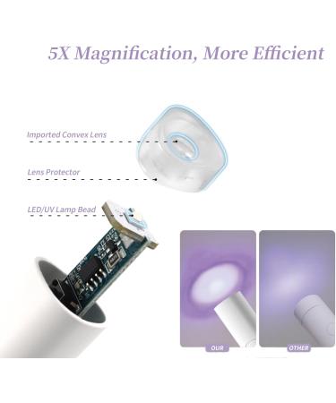 Denabuty Portable UV LED Nail Lamp with Stand - Rechargeable Cordless Nail Dryer for Gel Nails - 2 Timers for Fast Drying - White - Buy Online on SooperMarket.com