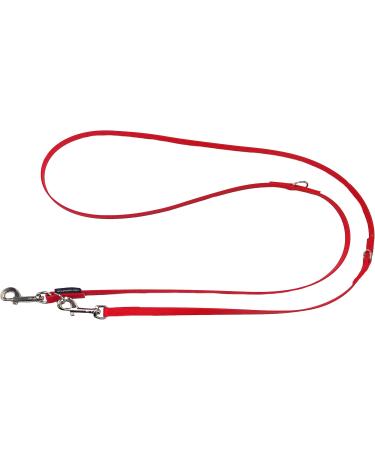 Biothane Dog Leash for Small & Large Dogs - Adjustable 2m to 5m with Silver Hook - Durable & Stylish Red (13mm) - Buy Online on SooperMarket.com
