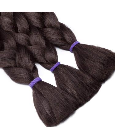Tess 41 Jumbo Braids Extensions - 5pcs Synthetic Braiding Hair Dark Brown #4 - 165g Bundle Crochet Hair Extensions (100cm) - Buy Online on SooperMarket.com
