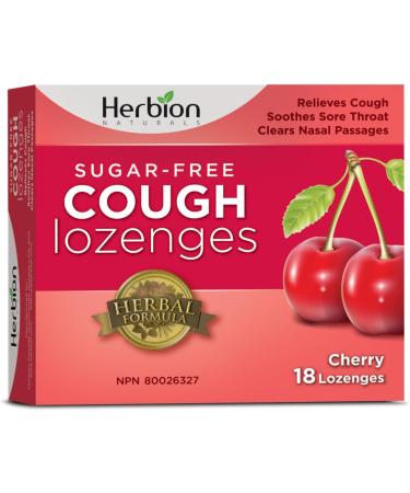 Herbion Natural Sugar Free Cough Lozenges Cherry Flavor | Cough Suppressant | Sore Throat Relief | Pack of 6 | - Buy Online on SooperMarket.com