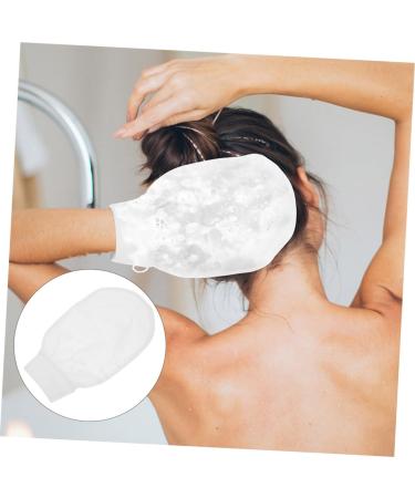 FRCOLOR 6 Pcs Exfoliating Bath Gloves & Mitts - Reusable Mud Cleaning Shower Supplies for Girls | White | 24x15cm - Buy Online on SooperMarket.com