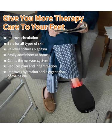 Feet LED Therapy Device with 90 Pcs 660nm+90 Pcs 850nm Wavelength Adjustable 3 Modes and 3 Levels of Time Deep Muscle Relaxation for Home Office - Buy Online on SooperMarket.com