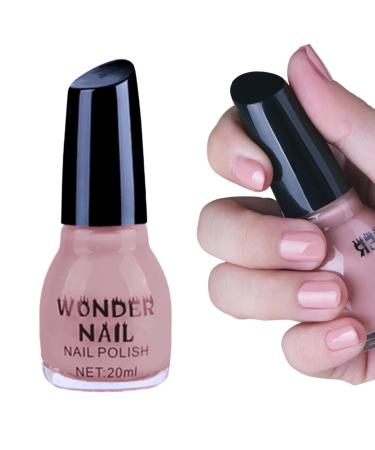 Nail Polish Nude Pink Quick Dry & Long Lasting Nail Varnish Neutral Nail Polish Non-Toxic Water Based Formula Natural Nail Polish for DIY Nail Art Gift 20ml 02