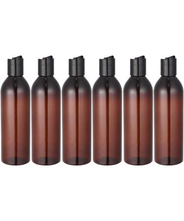 Minkissy Shampoo Dispenser 6pcs 250ml Portable Travel Bottles Plastic Refillable Bottles Plastic Squeeze Bottle with Disc Cap for Shampoo Lotion (Brown Bottle) Travel Size Toiletries - Buy Online on SooperMarket.com