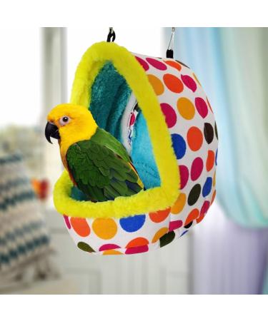 Litewoo Large Parrot Bird Bed Hammock - Winter Warm Plush Nest Toy for Conure, Lovebird, Parakeet, Cockatiel, Chinchilla, Guinea Pig, Squirrel - Cage Accessory - Buy Online on SooperMarket.com