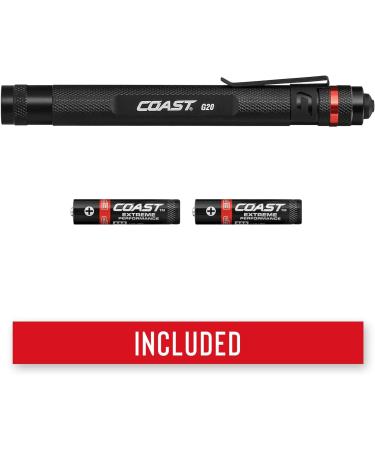 Coast G20 Inspection Beam LED Penlight - Adjustable Pocket Clip, 54 Lumens, Black - 1 Pack - Buy Online on SooperMarket.com