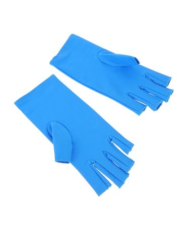 PLAFOPE 1 Pair Nail Gloves Manicure Gloves Fingerless Mitts UV Shield Gloves Sunscreen Gloves Manicure Tools Nail Art Tools Fingerless Gloves Gloves