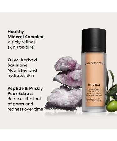 BareMinerals Original Liquid Mineral Foundation SPF 20 Golden Medium 14 - Light Beige Rose 1 fl. oz - Buy Online on SooperMarket.com