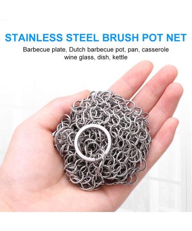 Premium Cast Iron Cleaner - 2 Pack Stainless Steel & Flexible Ring Cleaners for Dutch Ovens | International Shipping Available - Buy Online on SooperMarket.com