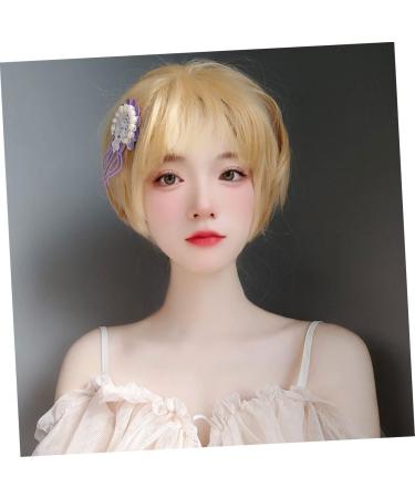 FOMIYES Fake Jellyfish Hair Clip Floral Pearl Hair Clip Pearl Snap Clips Pearl Hair Barrettes Hair Barrettes for Girls Jellyfish Hairpin Purple Vacation Hair Tie Holder Beach Faux Pearls - Buy Online on SooperMarket.com