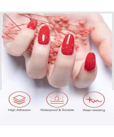 Shefave Gel Nail Polish 7ml Soak Off Gel Polish UV/LED Nail Art Manicure Nail Varnish Gel Long Lasting Chip Resistant High Glossy Easy to Apply Salon & Home Use (Red) - Buy Online on SooperMarket.com