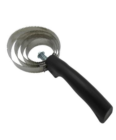 SecureFix Direct Spiral Curry Comb Horse (Brush Pets Equestrain Metal Grooming Shredding Black)